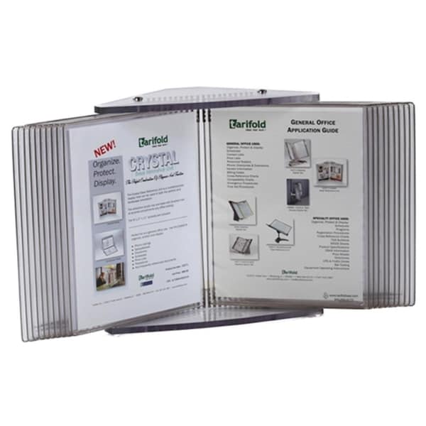 Tarifold Crystal Desk Reference Unit-20 Pockets - can be used in portrait or landscape view TA567584 - main